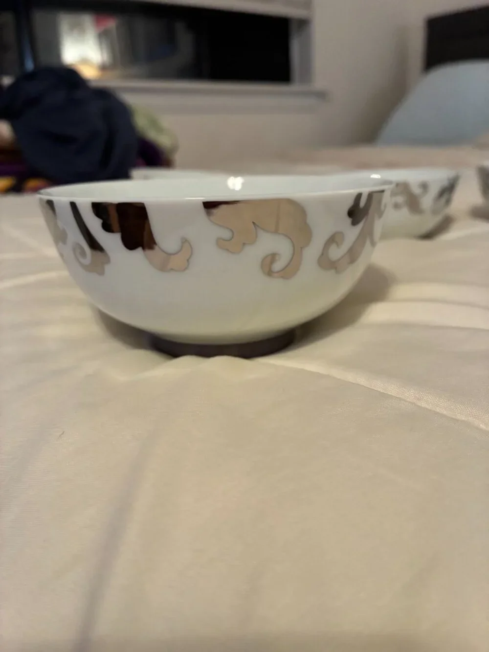 8 Circa Lucas Bowls all fine quality porcelain with metallic accent.